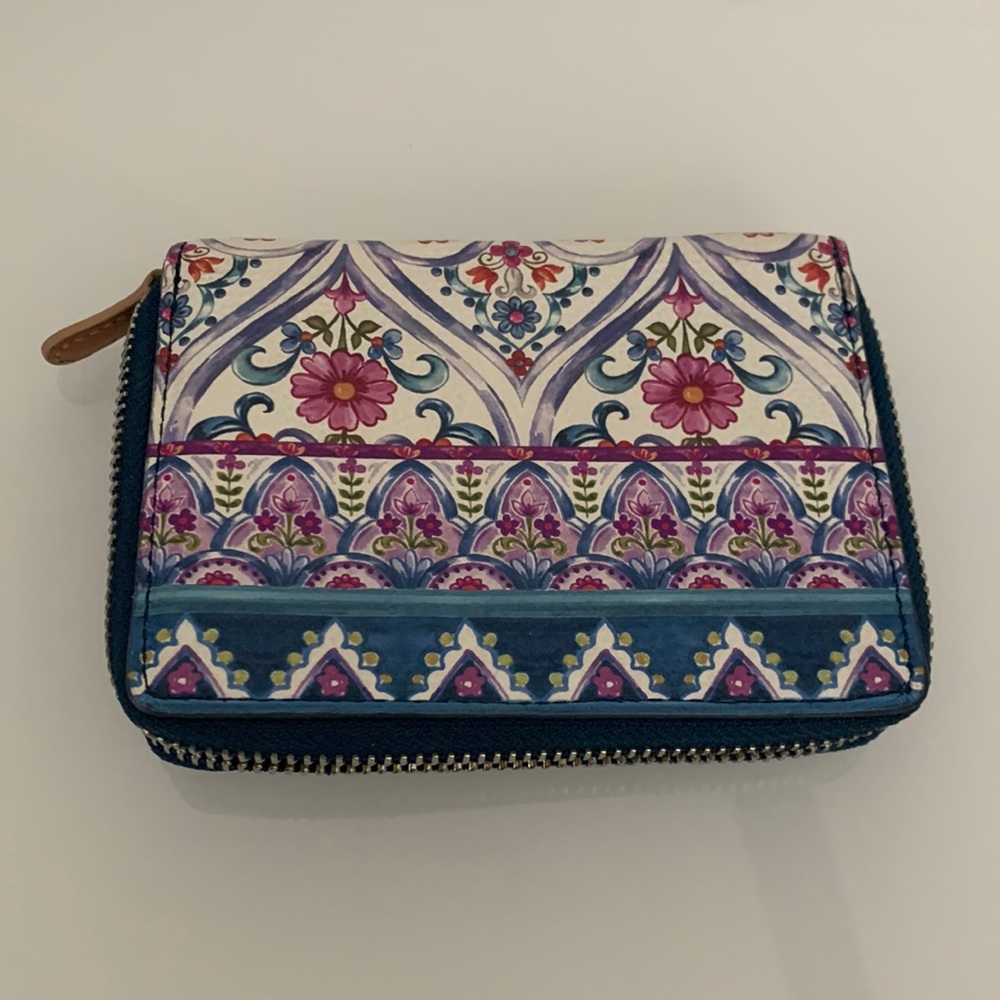 Brighton Painted Leather Casablanca Jewel Zip Wallet